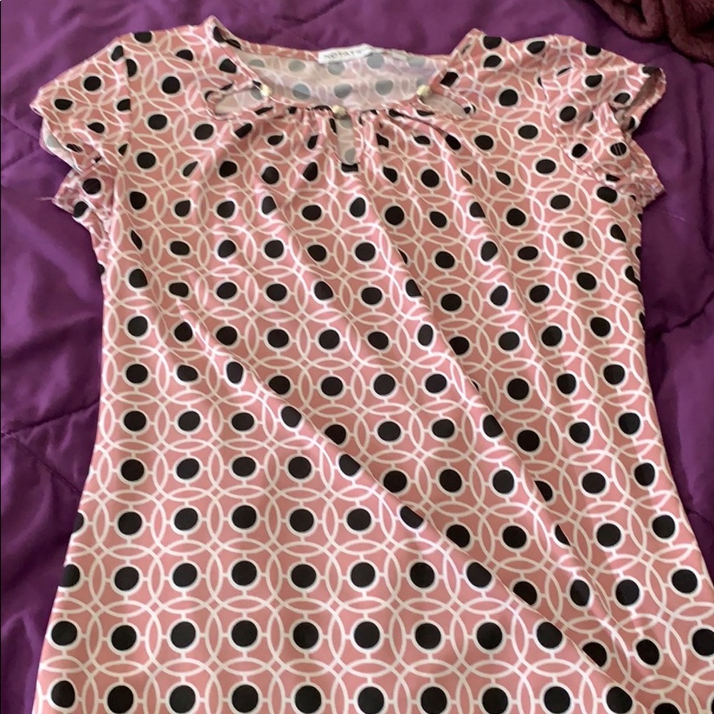 Notations women’s dressy shirt pink with black